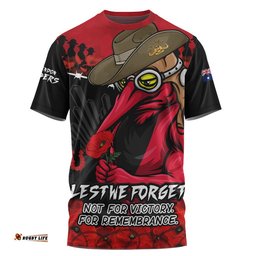 Essendon T-Shirt ANZAC Day Not For Victory For Remembrance