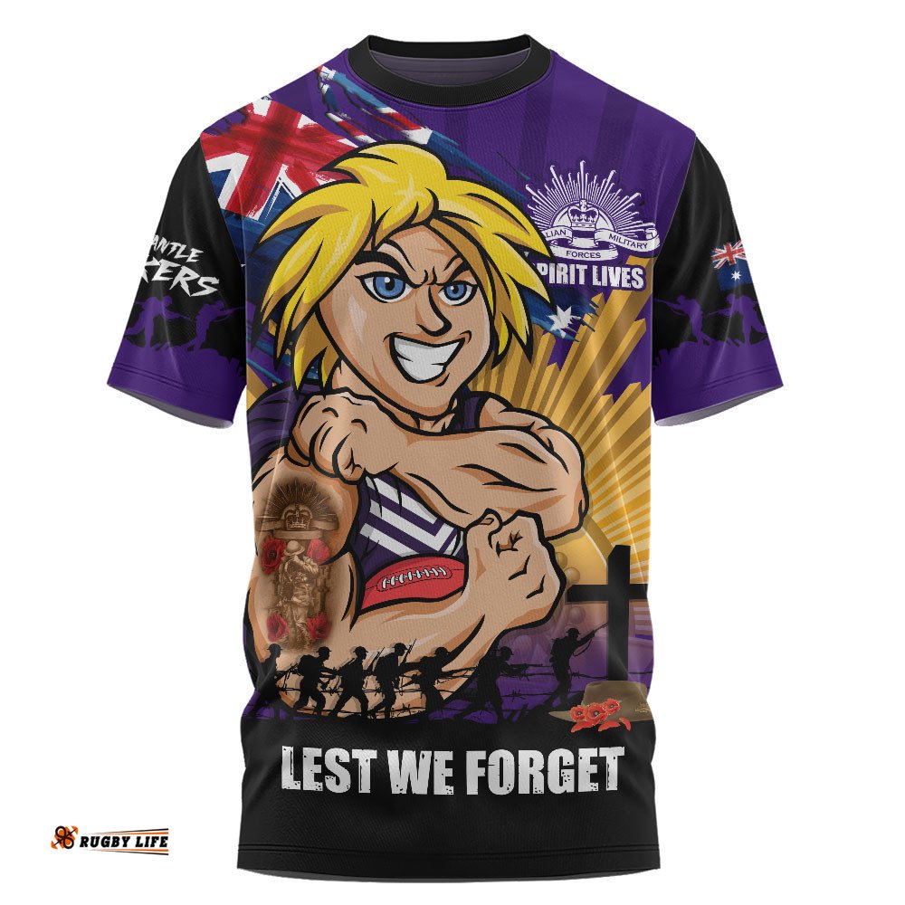 Fremantle T-Shirt ANZAC Day Honour And Football Legacy