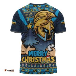 Gold Coast Titans T-Shirt Merry Christmas Festive Spirit Edition