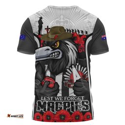 Collingwood T-Shirt Lest We Forget In Eternal Honor And Duty
