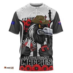 Collingwood T-Shirt Lest We Forget In Eternal Honor And Duty