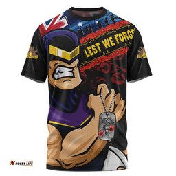 Melbourne Storm T-Shirt Anzac Remembrance Of The Fallen