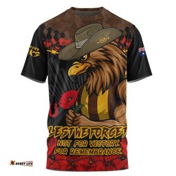 Hawthorn T-Shirt ANZAC Day Not For Victory For Remembrance