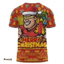 Gold Coast SUNS T-Shirt Festive Holiday Merry Christmas Vibe