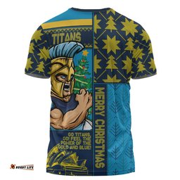 Gold Coast Titans T-Shirt Christmas Magic Knit Style Winter Glow