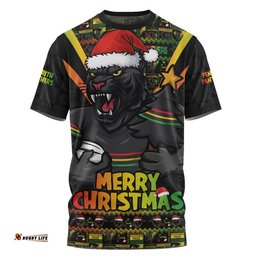 Penrith Panthers T-Shirt Merry Christmas Festive Spirit Edition