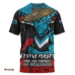 Port Adelaide T-Shirt ANZAC Day Not For Victory For Remembrance