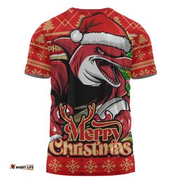 Redcliffe Dolphins T-Shirt Merry Christmas Game Day Knit Style Team Edition