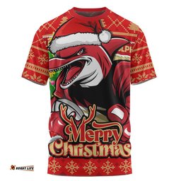 Redcliffe Dolphins T-Shirt Merry Christmas Game Day Knit Style Team Edition