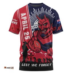 Melbourne T-Shirt Anzac Day Lest We Forget Memorial