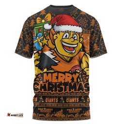 GWS GIANTS T-Shirt Festive Holiday Merry Christmas Vibe
