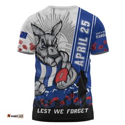 North Melbourne T-Shirt Anzac Day Lest We Forget Memorial