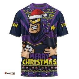 Melbourne Storm T-Shirt Merry Christmas Festive Spirit Edition