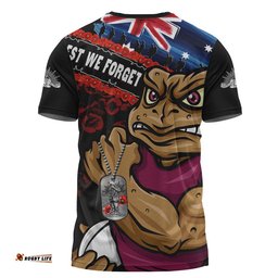 Queensland Maroons T-Shirt Anzac Remembrance Of The Fallen