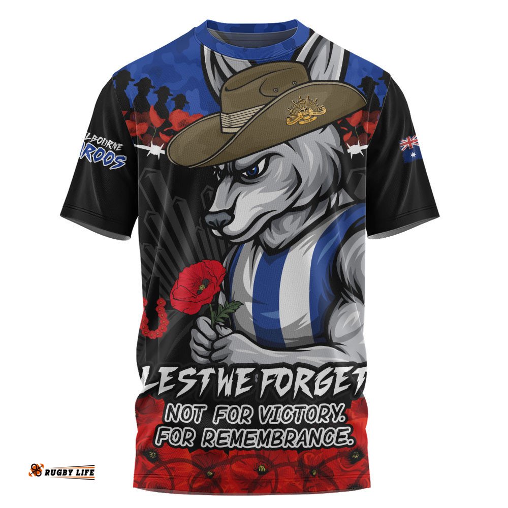 North Melbourne T-Shirt ANZAC Day Not For Victory For Remembrance