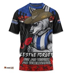 North Melbourne T-Shirt ANZAC Day Not For Victory For Remembrance