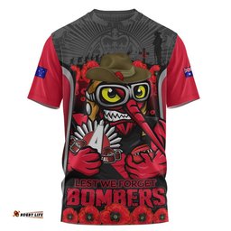 Essendon T-Shirt Lest We Forget In Eternal Honor And Duty