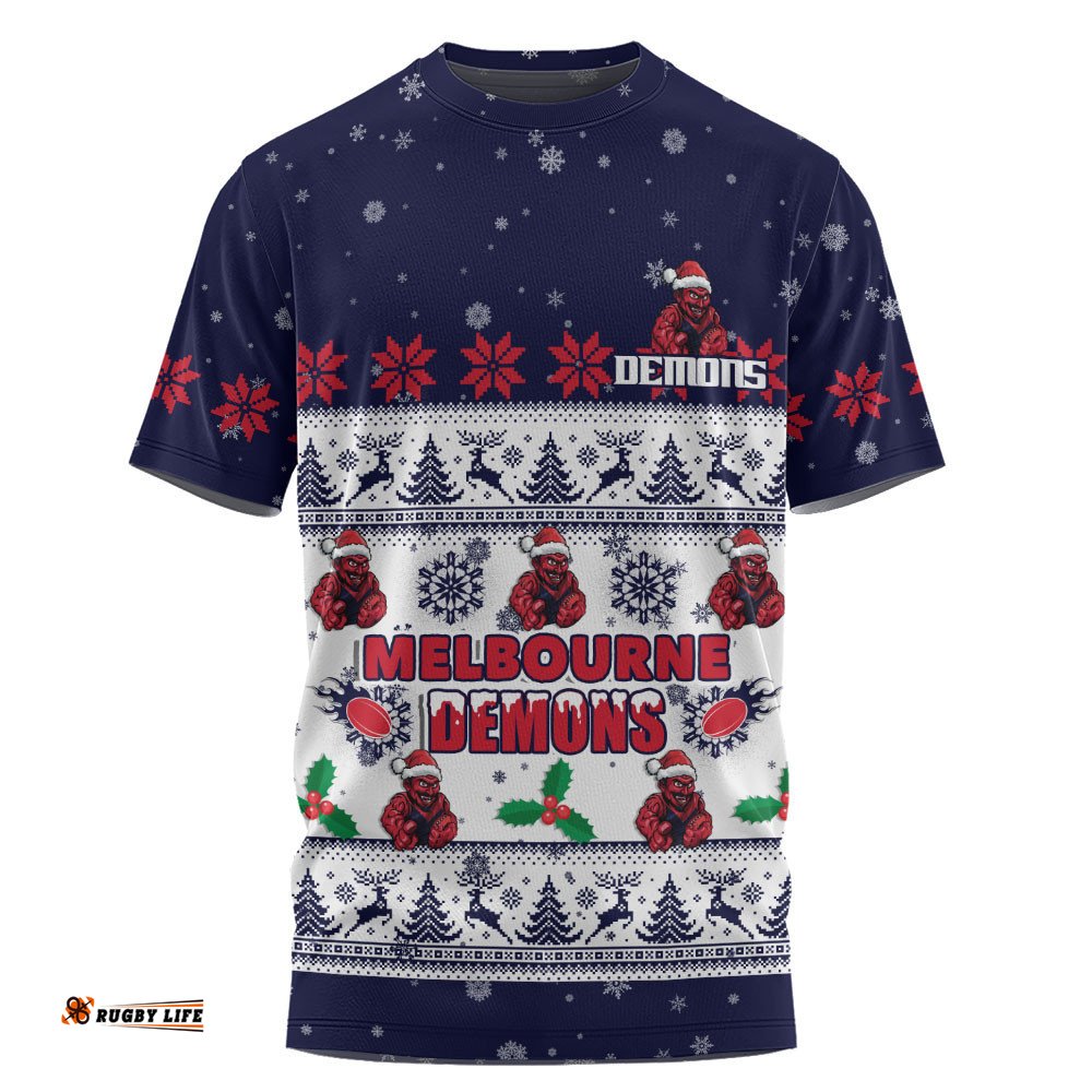 Melbourne T-Shirt Special Ugly Christmas Holiday Footy Fans