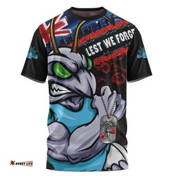 New South Wales Blues T-Shirt Anzac Remembrance Of The Fallen