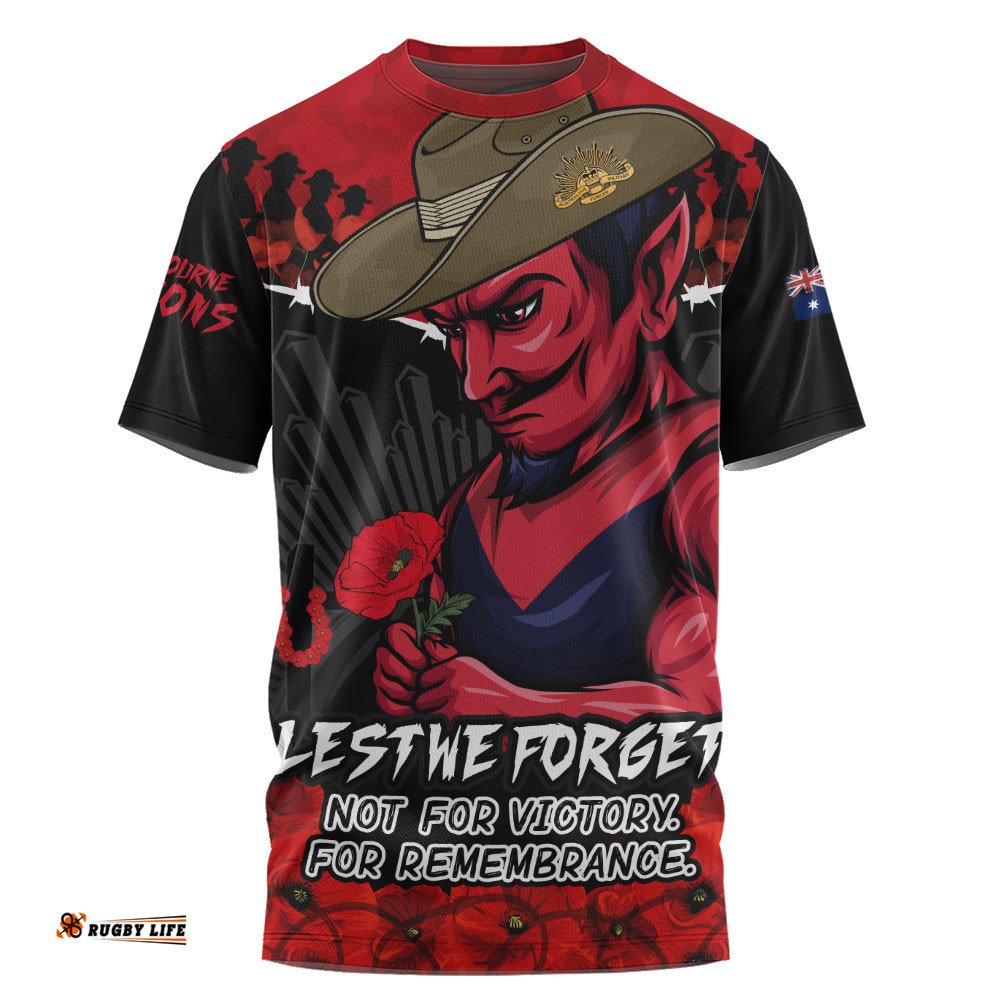 Melbourne T-Shirt ANZAC Day Not For Victory For Remembrance