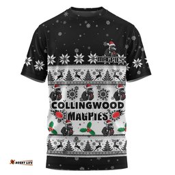 Collingwood T-Shirt Special Ugly Christmas Holiday Footy Fans