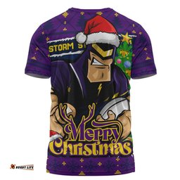 Melbourne Storm T-Shirt Merry Christmas Game Day Knit Style Team Edition