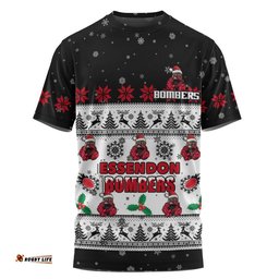 Essendon T-Shirt Special Ugly Christmas Holiday Footy Fans