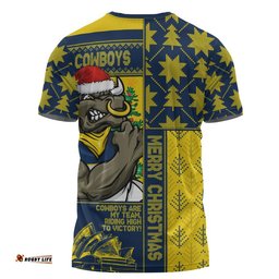 North Queensland Cowboys T-Shirt Christmas Magic Knit Style Winter Glow