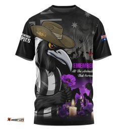 Collingwood T-Shirt Anzac Day In Memory Of Animals That Served