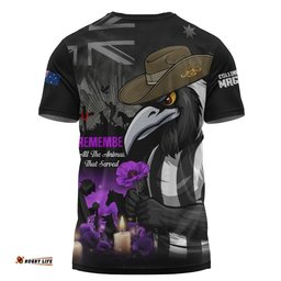 Collingwood T-Shirt Anzac Day In Memory Of Animals That Served