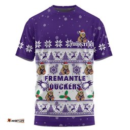 Fremantle T-Shirt Special Ugly Christmas Holiday Footy Fans