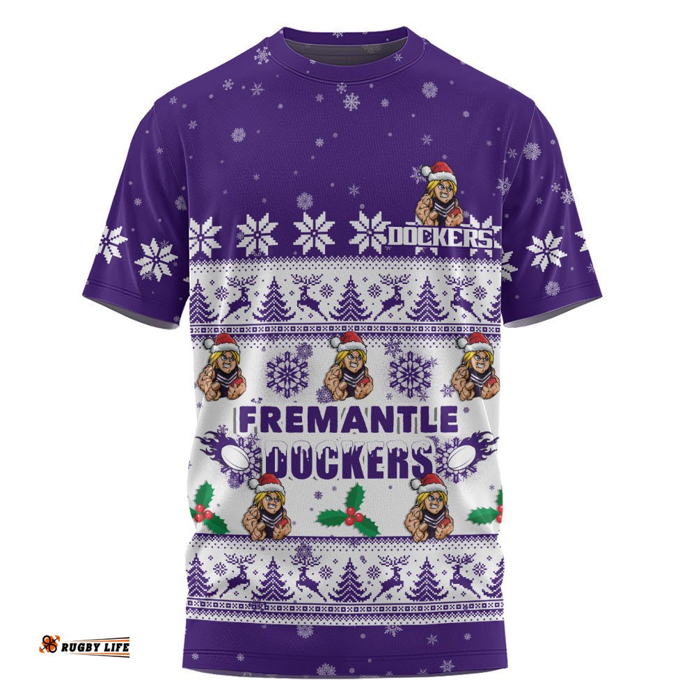Fremantle T-Shirt Special Ugly Christmas Holiday Footy Fans