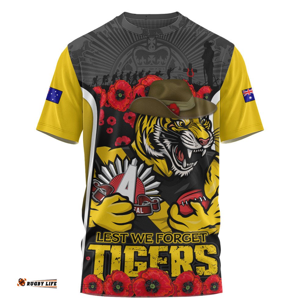 Richmond T-Shirt Lest We Forget In Eternal Honor And Duty