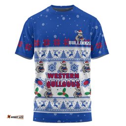 Western Bulldogs T-Shirt Special Ugly Christmas Holiday Footy Fans