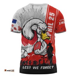 Sydney Swans T-Shirt Anzac Day Lest We Forget Memorial