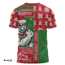 South Sydney Rabbitohs T-Shirt Christmas Magic Knit Style Winter Glow