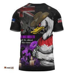 Sydney Swans T-Shirt Anzac Day In Memory Of Animals That Served