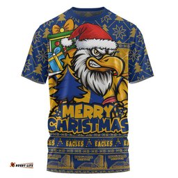 West Coast Eagles T-Shirt Festive Holiday Merry Christmas Vibe