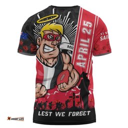 St Kilda T-Shirt Anzac Day Lest We Forget Memorial