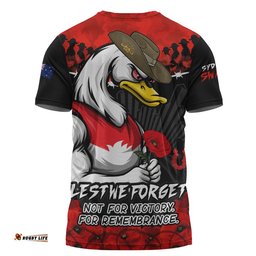 Sydney Swans T-Shirt ANZAC Day Not For Victory For Remembrance