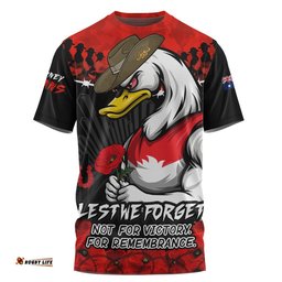 Sydney Swans T-Shirt ANZAC Day Not For Victory For Remembrance