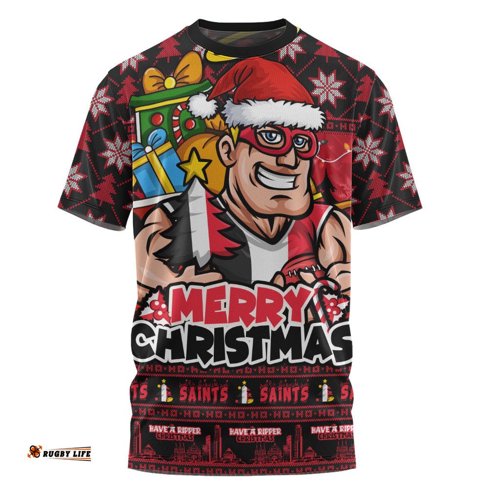 St Kilda T-Shirt Festive Holiday Merry Christmas Vibe