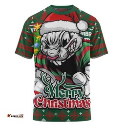 South Sydney Rabbitohs T-Shirt Merry Christmas Game Day Knit Style Team Edition
