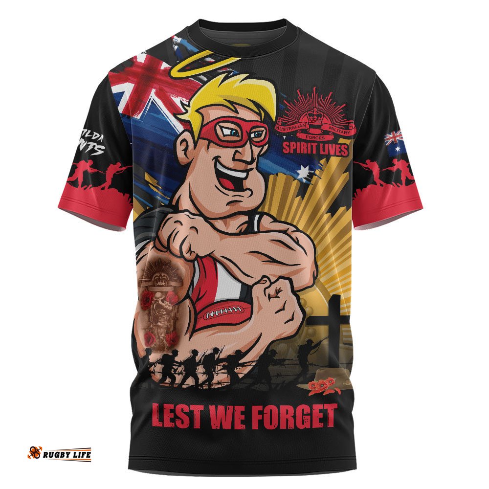 St Kilda T-Shirt ANZAC Day Honour And Football Legacy