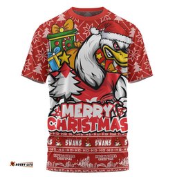 Sydney Swans T-Shirt Festive Holiday Merry Christmas Vibe