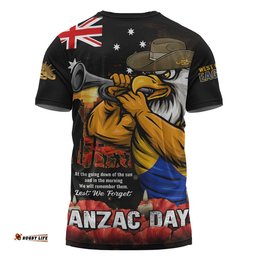 West Coast Eagles T-Shirt Anzac Day Dawn Of Courage Eternal Tribute