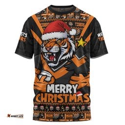 Wests Tigers T-Shirt Merry Christmas Festive Spirit Edition