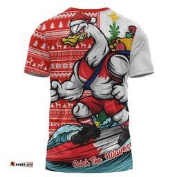Sydney Swans T-Shirt Christmas Holiday Santa Rides The Waves
