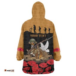 Australia ANZAC Day Personalised Wearable Blanket Hoodie Honouring The Animals That Served LT9