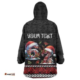 Aotearoa Six Seven Personalized Wearable Blanket Hoodie New Zealand Funny Christmas LT9